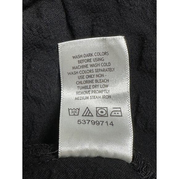 Woman Within Pants Women 14W Cropped Pull On Textured Lounge Relaxed 100% Cotton - Picture 5 of 8